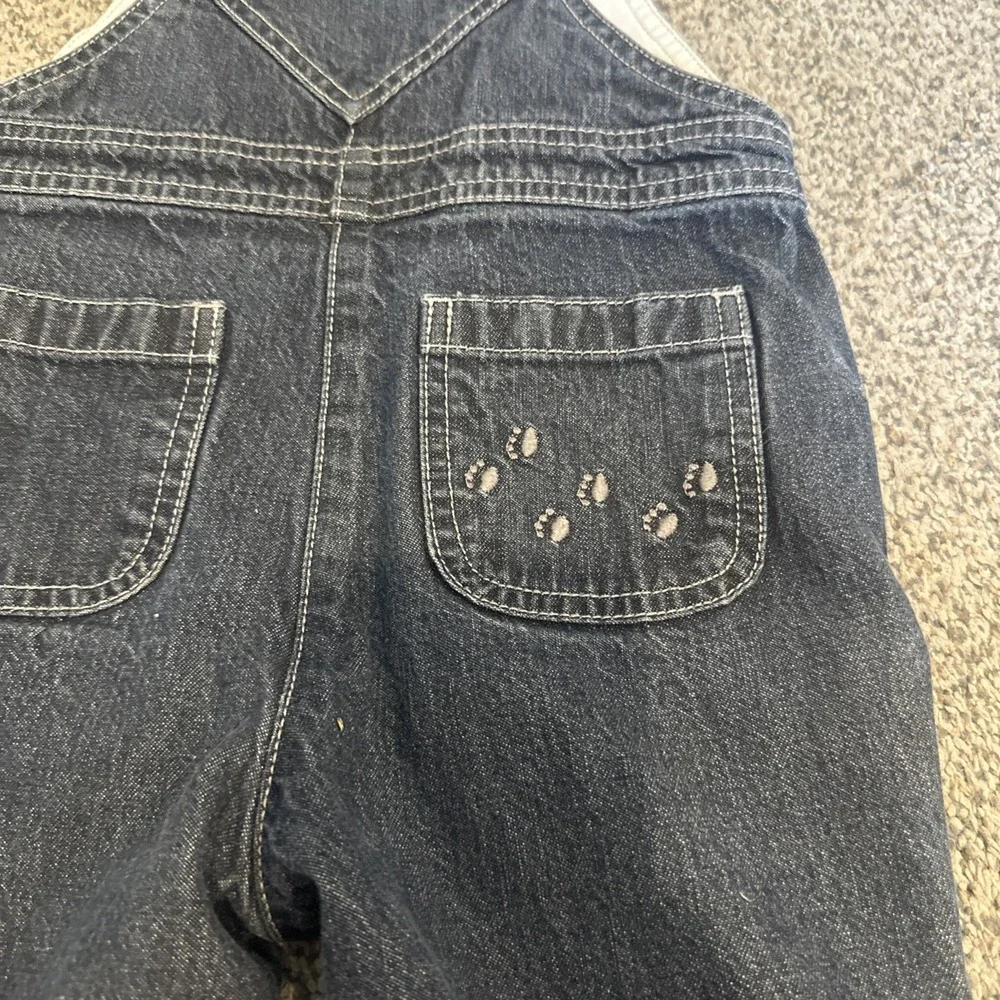 Gymboree Jean Denim‎ Overalls With Polar Bear Patch 12-18 Months